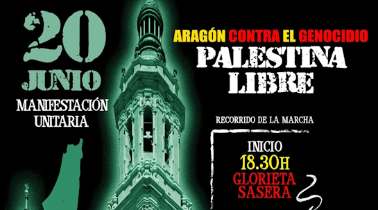 18/06/2025 Una manifestación para alzar la voz en favor del pueblo palestino